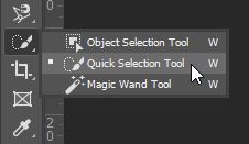 ابزار Quick Selection در فتوشاپ