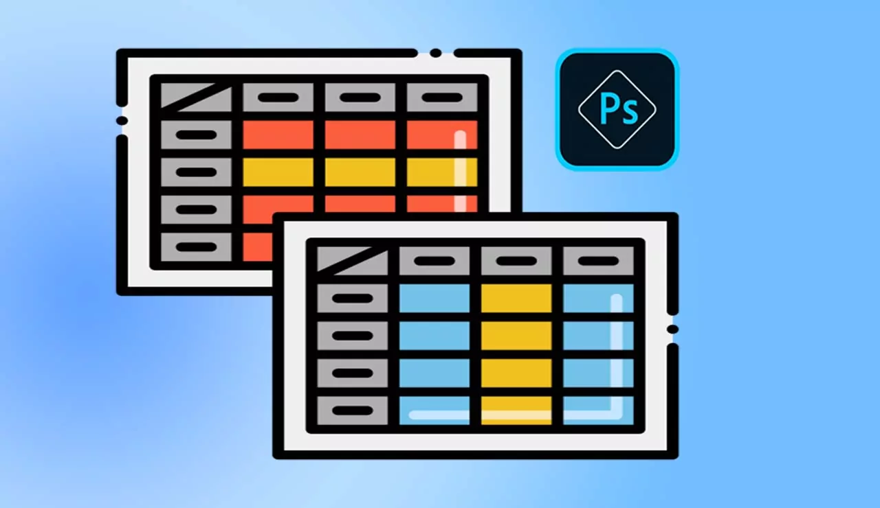 کشیدن جدول در فتوشاپ – آموزش سریع و کاربردی