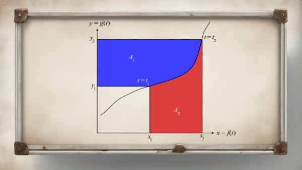 نمودار مفهوم انتگرال جز به جز بر روی یک تخته