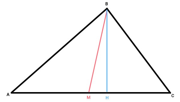 ارتفاع مثلث ABC