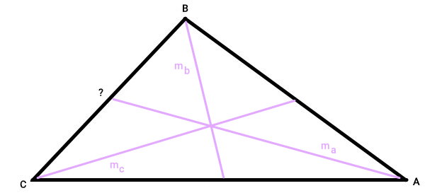 مثال به دست آوردن میانه مثلث