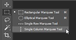ابزار Single row marquee tool