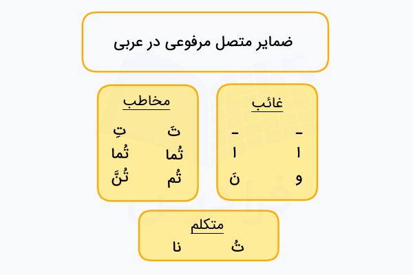 ضمایر متصل مرفوعی در عربی
