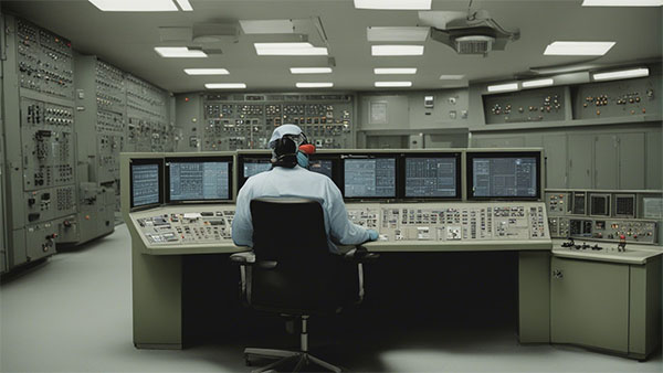 اتاق کنترل در نیروگاه هسته ای - غنی سازی اورانیوم
