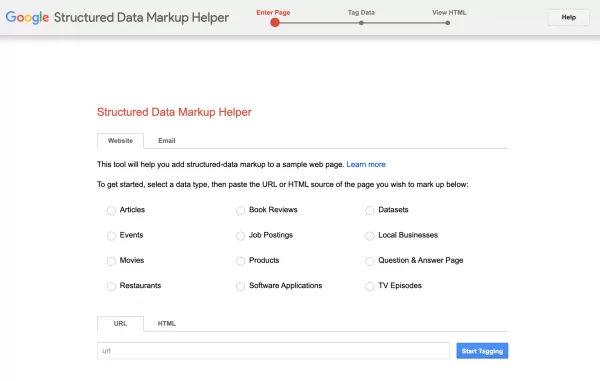 استفاده از ابزار google structured data helper