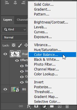 لایه تنظیمات Color Balance