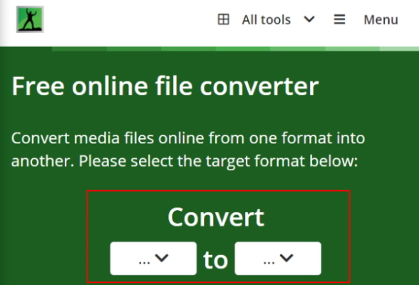 سایت online converter برای تغییر پسوند فایل در ویندوز 10