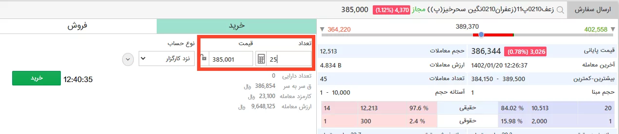 ثبت سفارش زعفران