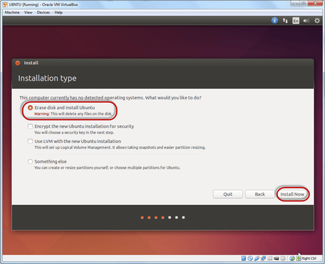 Sanal bir kutuya kurulum yaparken Ubuntu'ya sabit disk alanı ayırma