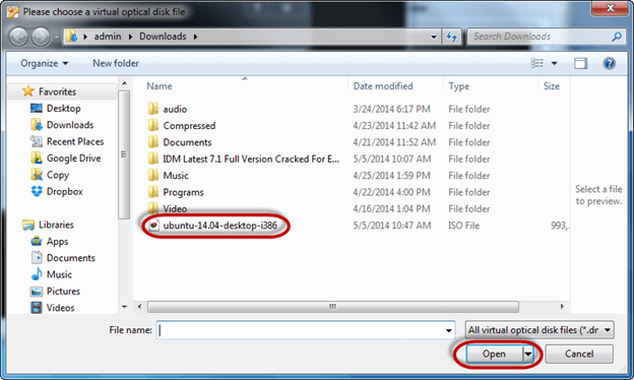 پیدا کردن فایل ایمیج برای نصب اوبونتو در ویرچوال باکس
