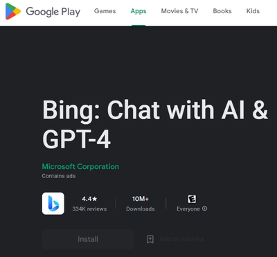 نصب برنامه Bing روی گوشی اندروید