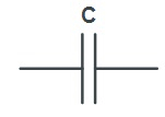 نماد خازن در مدار الکتریکی