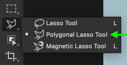 ابزار Polygon Lasso در فتوشاپ