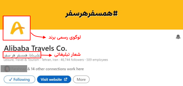 لوگو و شعار تبلیغاتی برند سفرهای علی بابا