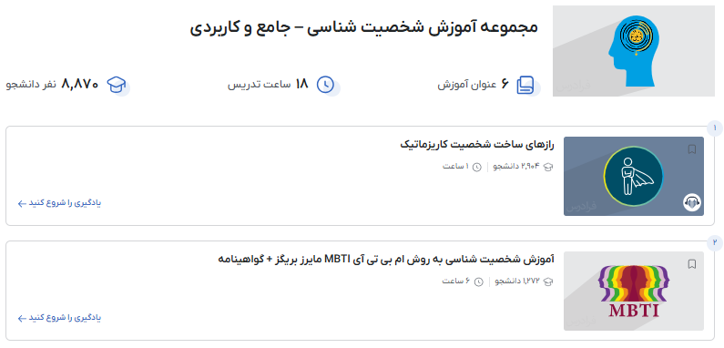 مجموعه آموزش شخصیت شناسی فرادرس