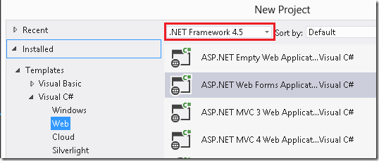 ایجاد یک وب فرم جدید در ASP.NET