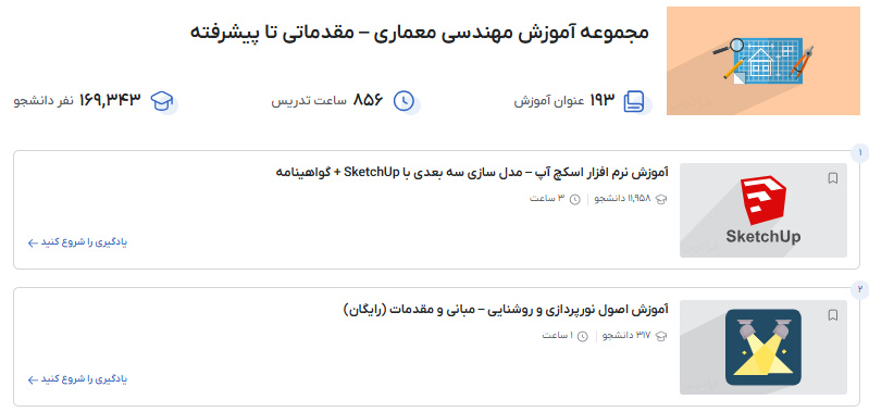 مجموعه آموزش مهندسی معماری فرادرس