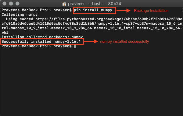 نصب Numpy در پایتون روی MacOS