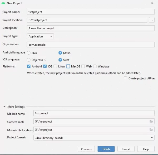 تعیین جزئیات پروژه در ساخت اپلیکیشن موبایل با فلاتر