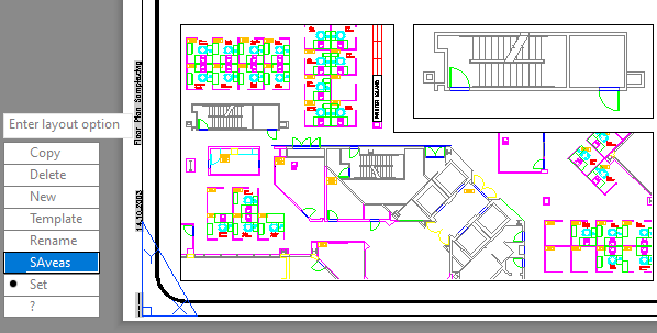 گزینه‌های دستور LAYOUT در اتوکد