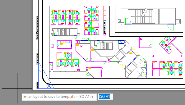 انتخاب نام Layout برای ساخت قالب شیت بندی در AutoCAD