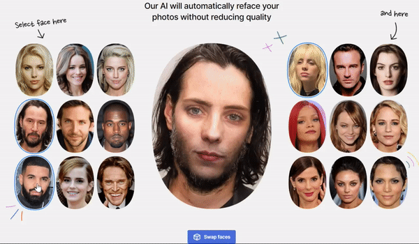 تعویض چهره با سایت هوش مصنوعی