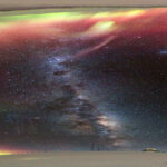 راه شیری و شفق قطبی بر فراز جنوبگان – تصویر نجومی ناسا