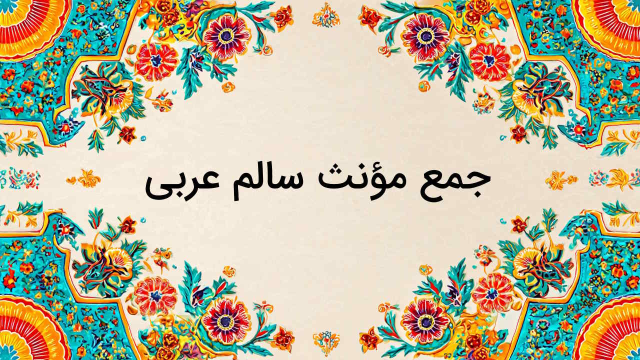 جمع مونث سالم در عربی – به زبان ساده + مثال و تمرین