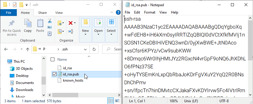 کلیدهای SSH در گیت لب