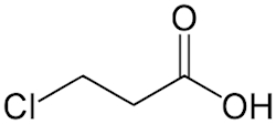 ساختار مولکول ۳ پروپانوییک اسید دارای گروه عاملی کربونیل