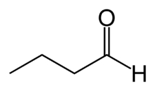 ساختار آلدهید بوتانال حاوی گروه عاملی کربونیل