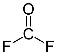 ساختار مولکول کربونیل فلوئورید دارای گروه عاملی کربونیل