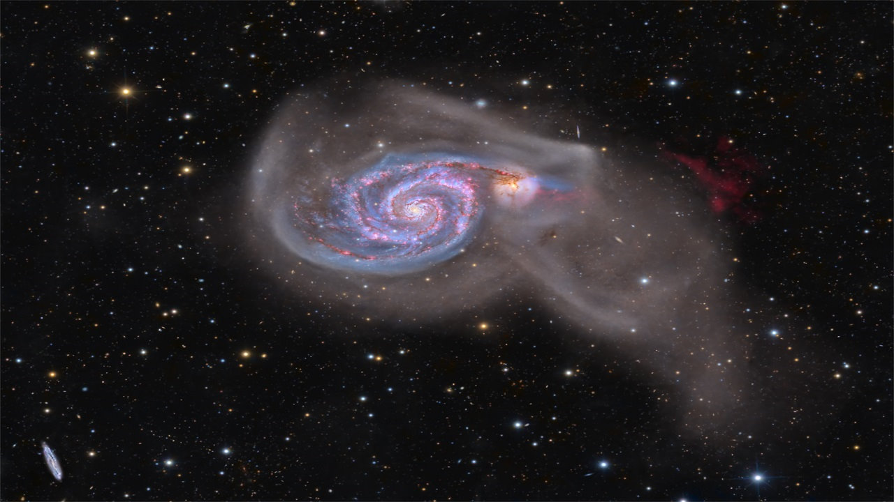 جفت کهکشانی M51 — تصویر نجومی ناسا