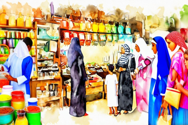 زنان عرب در بازار روز