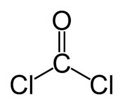 ساختار مولکول کربونیل کلرید داری گروه عاملی کربونیل