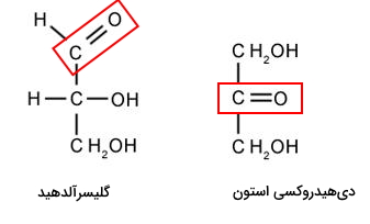 ساختار گلیسرآلدهید و دی هیدروکسی استون فسفات-انواع مونوساکارید