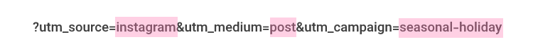 نمونه تگ های utm برای استفاده در پست اینستاگرام
