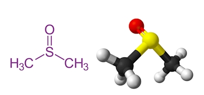 ساختار شیمیایی حلال دی متیل سولفوکسید