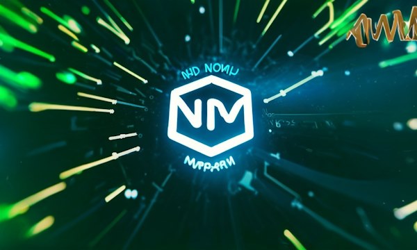 لوگوی ابزار NPM در محیط NodeJS