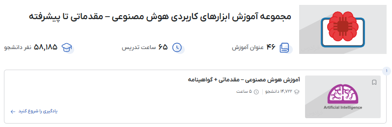 مجموعه آموزش ابزارهای هوش مصنوعی