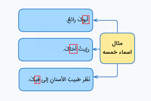 مثال اسماء خمسه