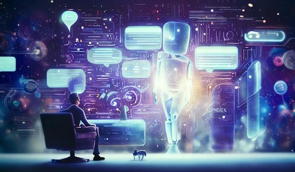 گفتگوی انسان با رباتی که زبان طبیعی را پردازش می کند - پردازش زبان طبیعی چیست