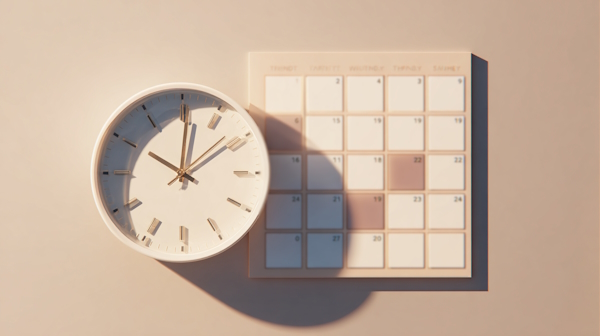 تقویم در کنار ساعت - برنامه ریزی برای درس خواندن