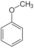 ساختار شیمیایی مولکول آنیزول