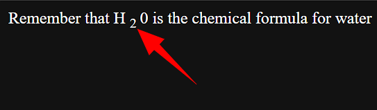 تگ sub در HTML برای پایین نویس کردن عبارات در متن