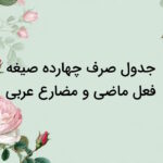 جدول صرف ۱۴ صیغه فعل ماضی و مضارع با معنی + مثال و تمرین