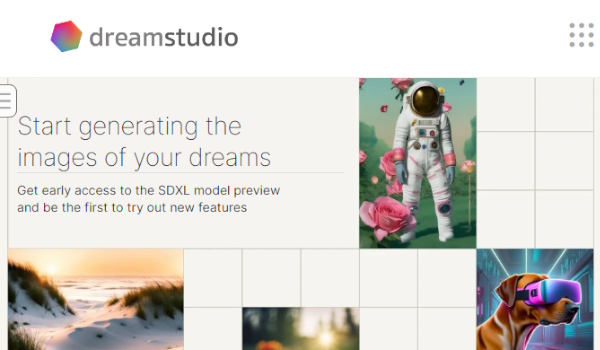سایت ساخت عکس با هوش مصنوعی DreamStudio