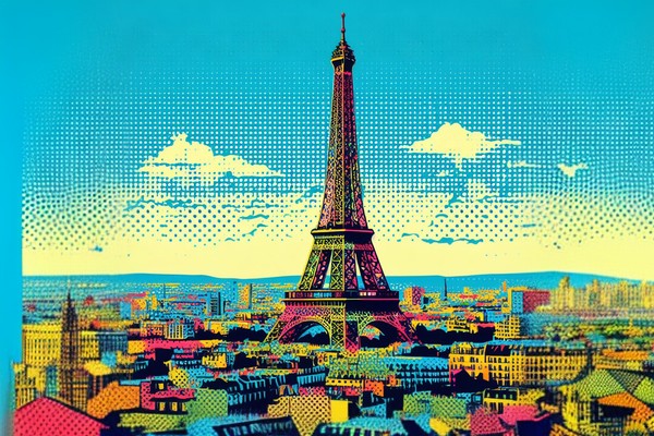 برج ایفل از نمادهای پرکاربرد فرانسوی