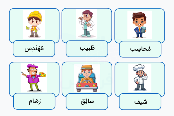 انواع مشاغل در عربی