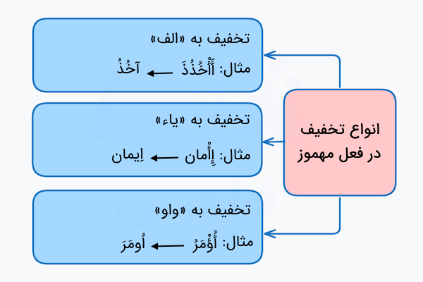 انواع تخفیف در فعل مهموز